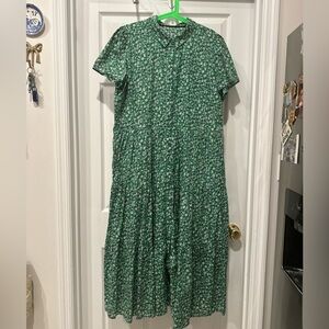 green emerald velvet dress JOULES - Green floral dress! 10-12 | Recycle Style